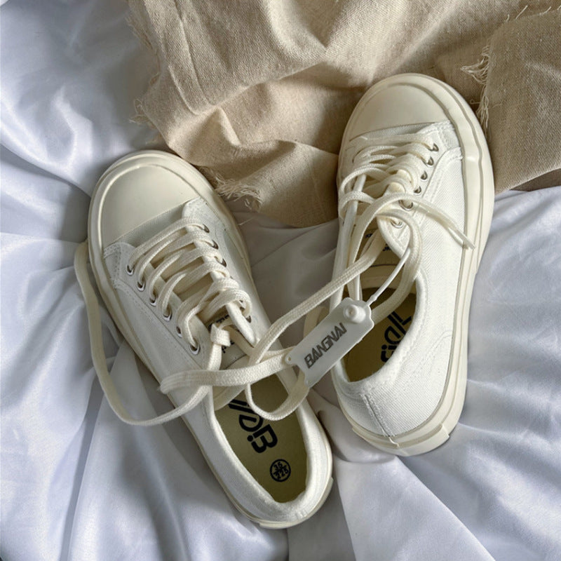 Women's Height Increasing Easy Wear Leisure Muffin Canvas Shoes Newgew