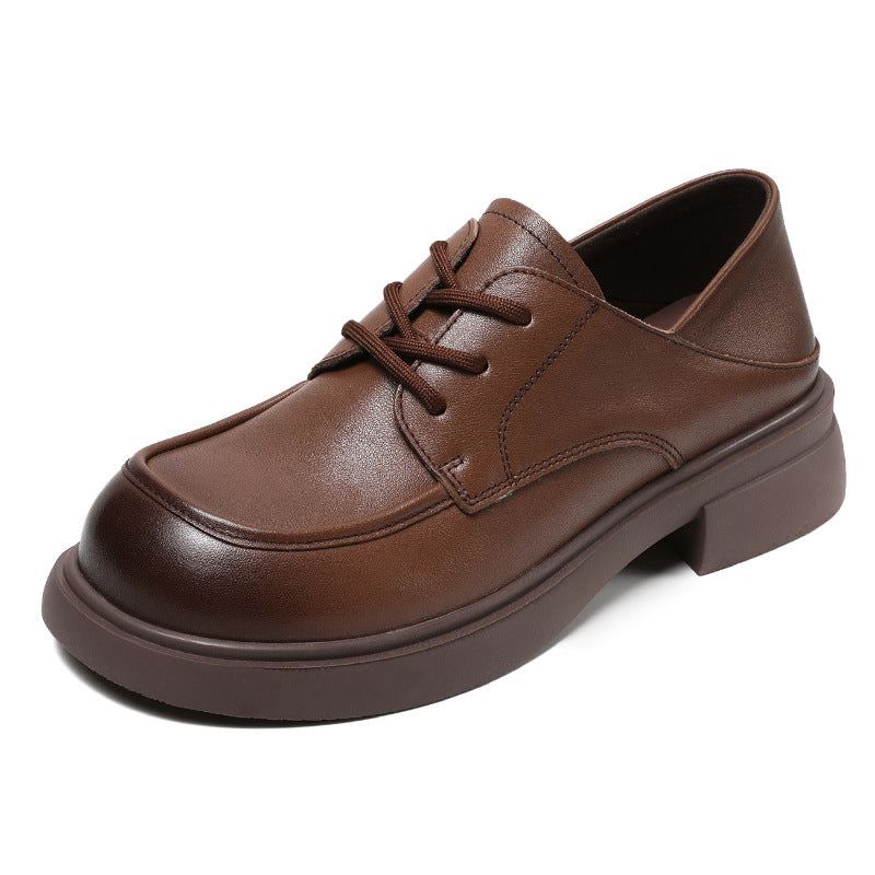 Women Retro Soft Cowhide Minimalist Casual Shoes Newgew Shoes