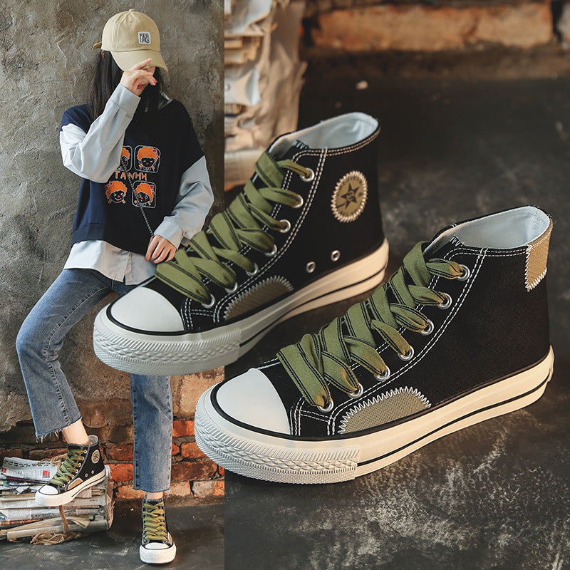 Creative Beautiful Women's Spring Beggar Female Canvas Shoes Newgew