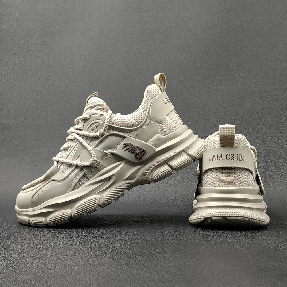 Men Stylish Breathable Mesh Thick Soled Casual Sneakers Newgew Shoes