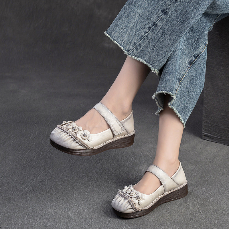 Women Retro Casual Leather Comfort Casual Shoes Newgew Shoes