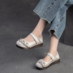 Women Retro Casual Leather Comfort Casual Shoes Newgew Shoes