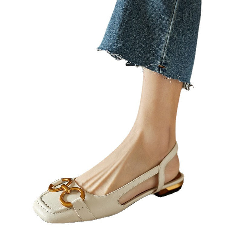 Dottie Suede Slingback Handmade Flats NEW GEW