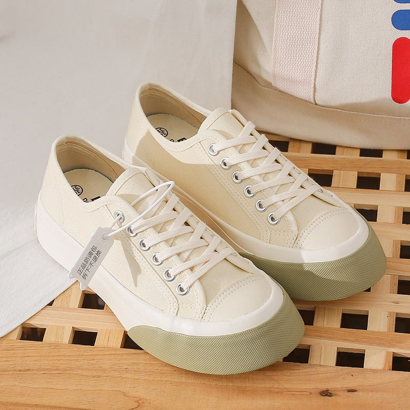 Women's Height Increasing Easy Wear Leisure Muffin Canvas Shoes Newgew
