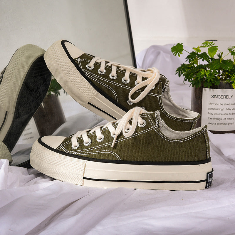 Glamorous Women's Star Platform Hight Increasing Canvas Shoes Newgew
