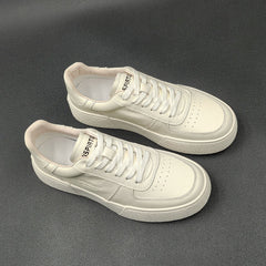 Men Fashion Minimalist Solid Leather Flat Casual Shoes Newgew Shoes