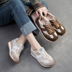 Women Fashion Breathable Leather Casual Shoes Newgew Shoes