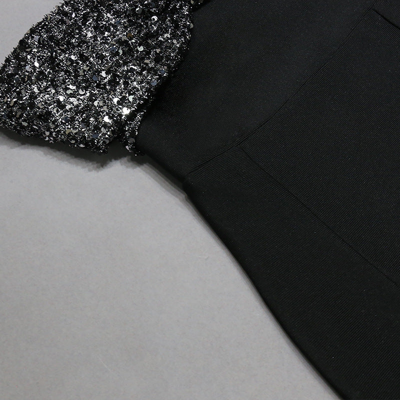 Statement Sequin Bow Midi Dress Newgew