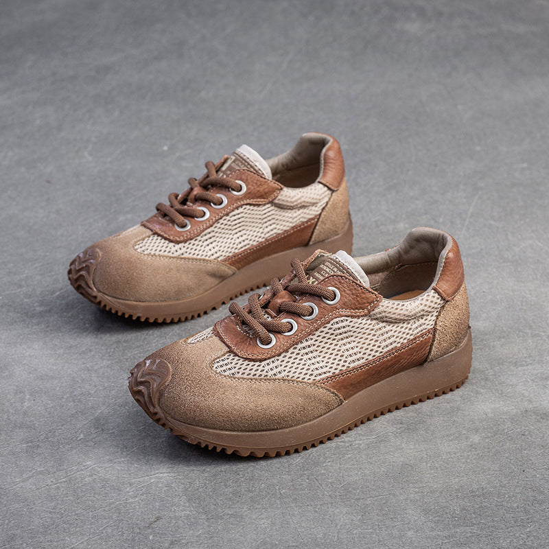Women Retro Breathable Patchwork Casual Shoes Newgew Shoes