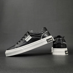 Men Stylish Minimalist Leather Flat Casual Shoes Newgew Shoes