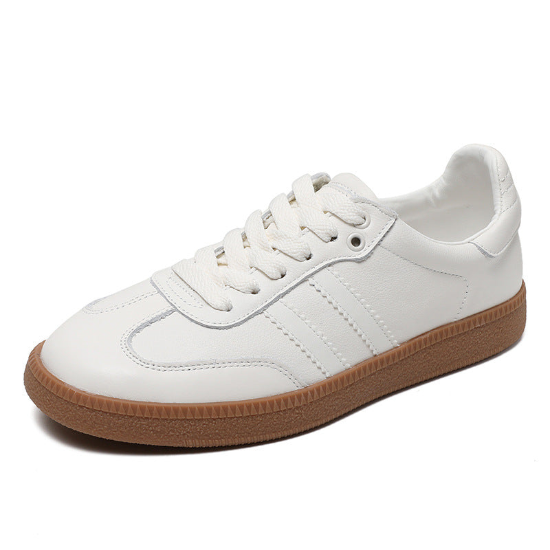Women Soft Leather Flat Training Casual Shoes Newgew Shoes