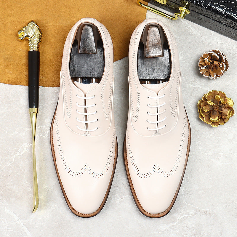 Men Cowhide Casual Fashion Oxford Shoes Newgew Shoes