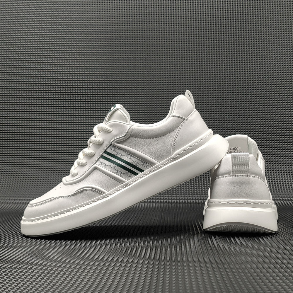 Men Fashion Leather Casual Skate Sneakers Newgew Shoes