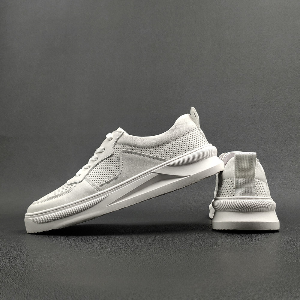 Men Solid Leather Fashion Breathable Casual Shoes Newgew Shoes