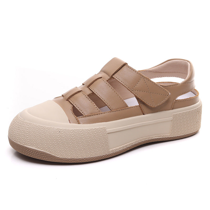 Women Minimalist Soft Leather Summer Casual Sandals Newgew Shoes