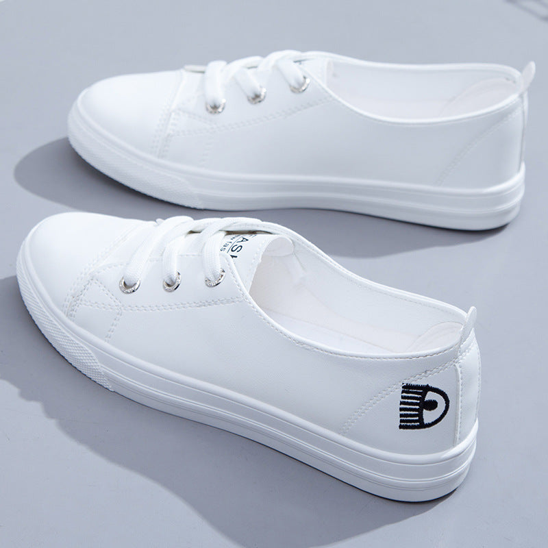 Women's Slip-on Summer White Flat Skateboard Korean Canvas Shoes Newgew