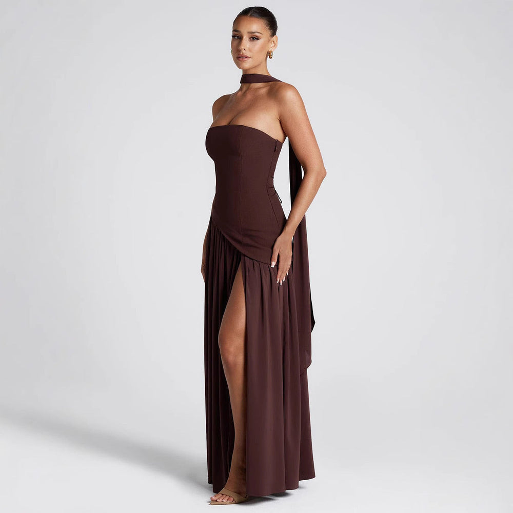 STRAPLESS SLIT DRESS Newgew Dresses