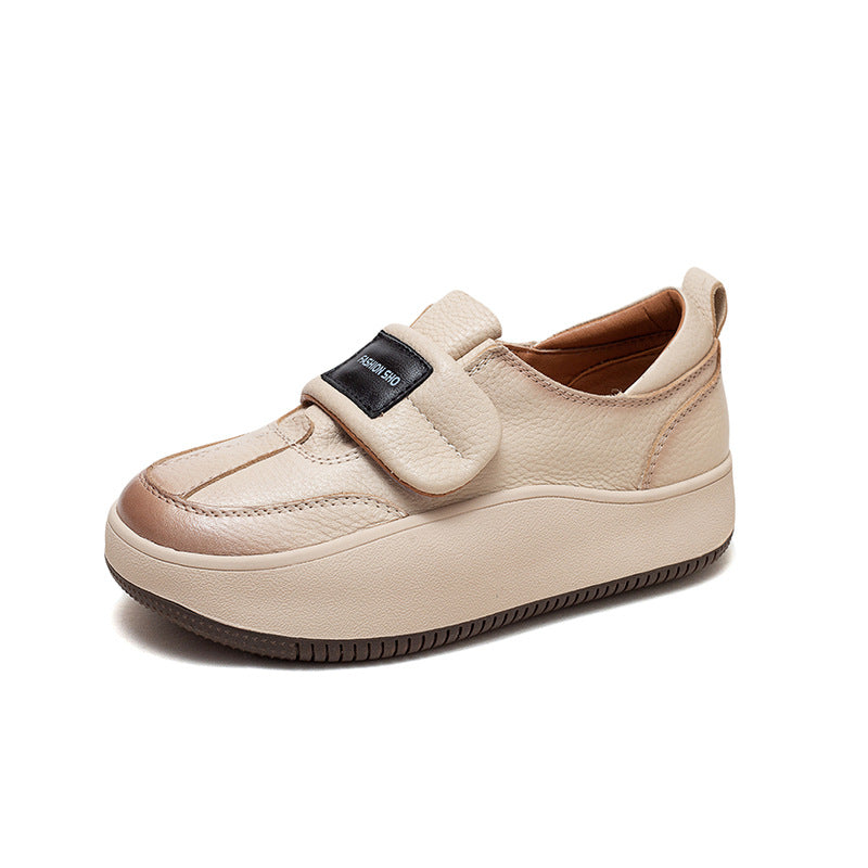 Women Fashion Leather Velcro Tape Casual Shoes Newgew Shoes