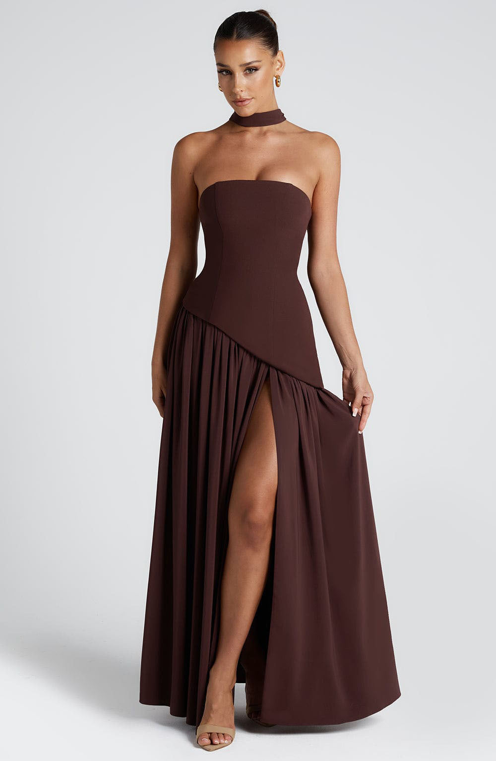 STRAPLESS SLIT DRESS Newgew Dresses