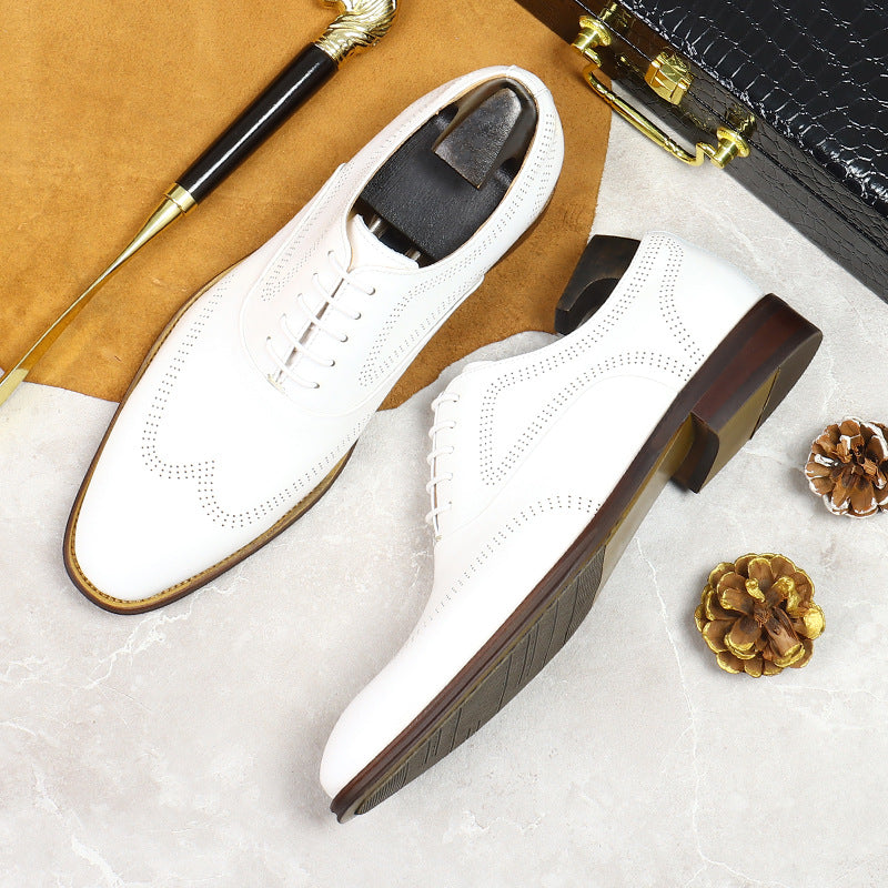 Men Cowhide Casual Fashion Oxford Shoes Newgew Shoes