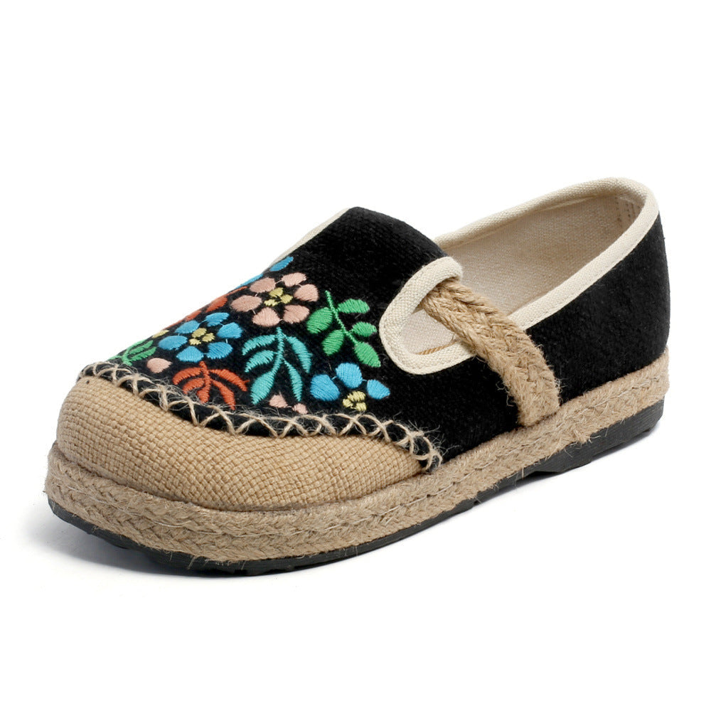 Popular Versatile Ethnic Style Linen Canvas Shoes Newgew