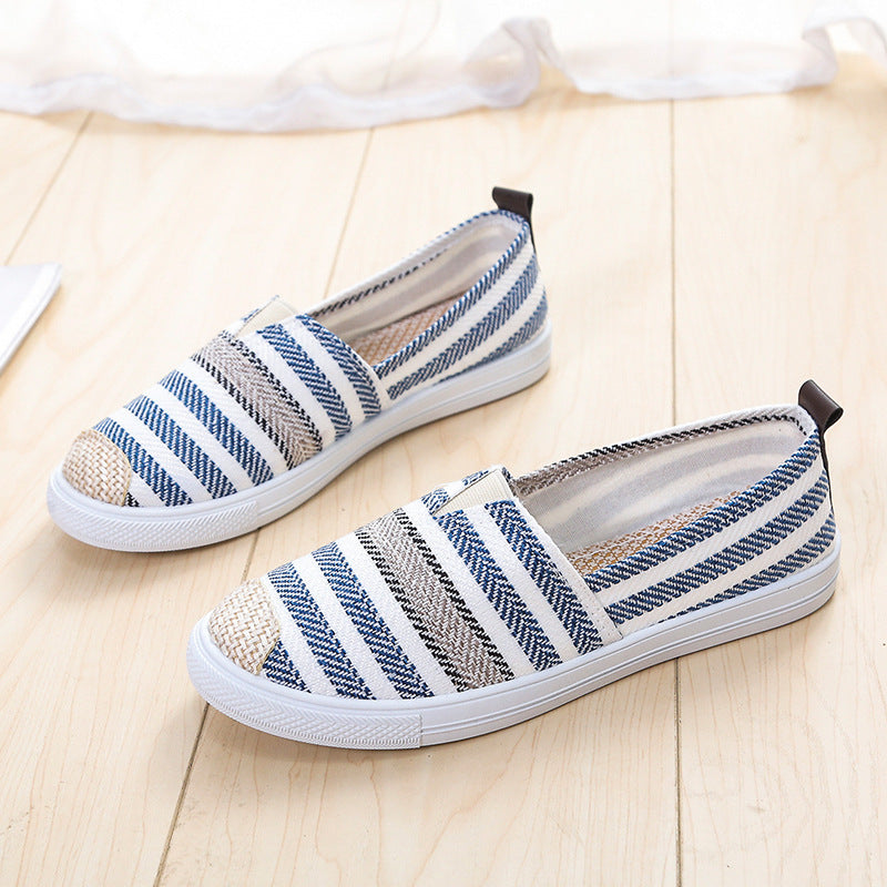 Women's Cloth Thomas Korean Style Slip-on Canvas Shoes Newgew
