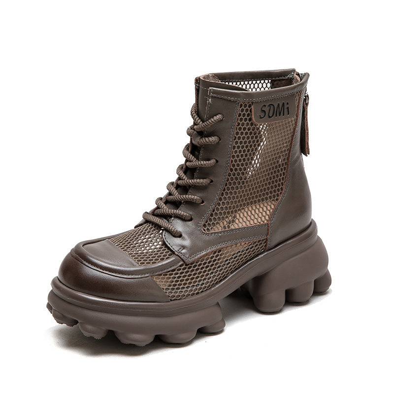 Women Casual Mesh Platform Summer Boots Newgew Shoes