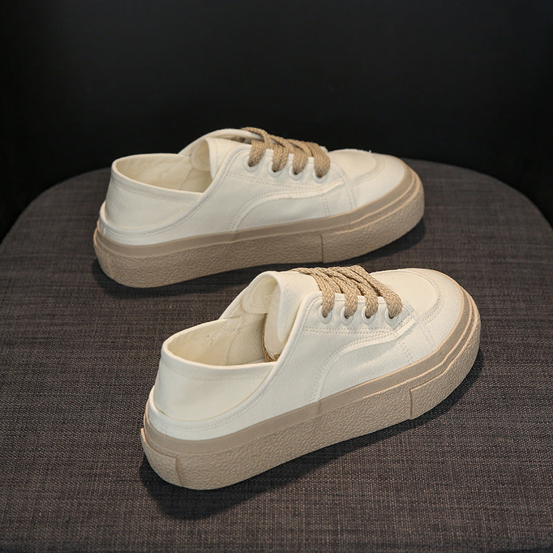 Pretty Beautiful Women's Korean Running Board Canvas Shoes Newgew