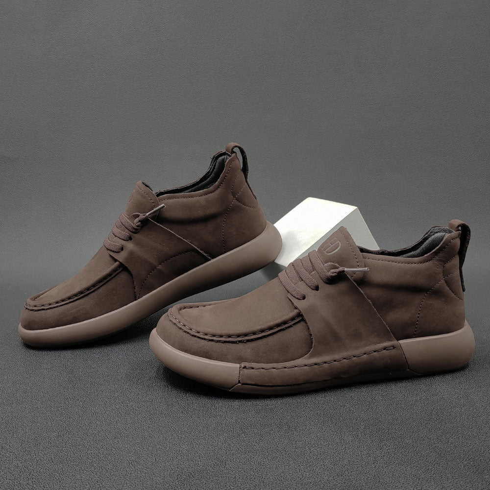 Men Minimalist Soft Leather Flat Casual Shoes Newgew Shoes