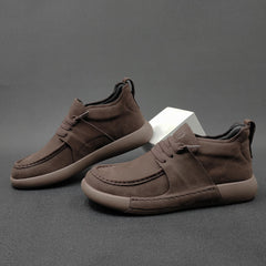 Men Minimalist Soft Leather Flat Casual Shoes Newgew Shoes