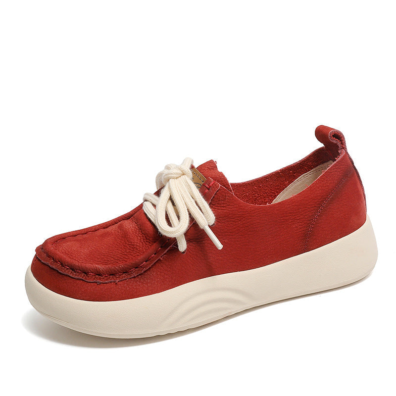 Women Minimalist Leather Soft Flat Casual Shoes Newgew Shoes