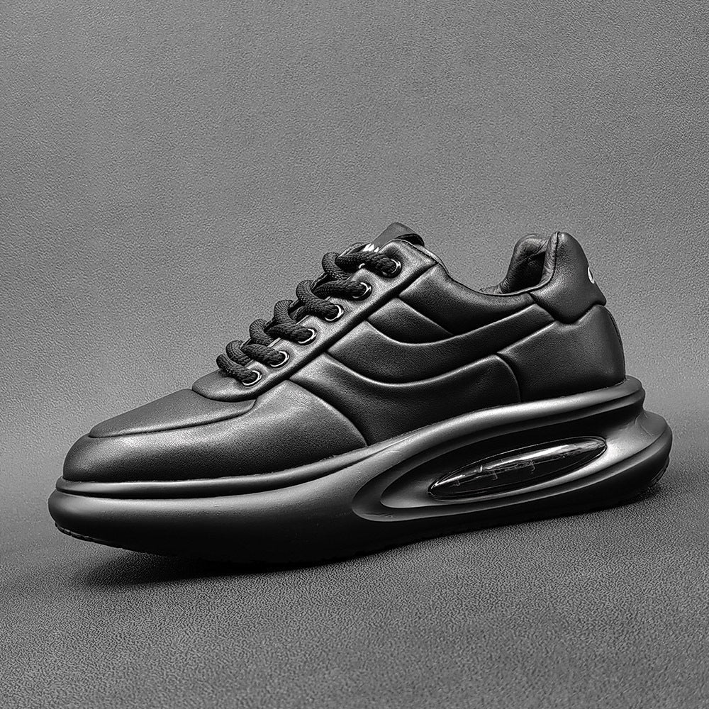 Men Minimalist Leather Thick Soled Casual Shoes Newgew Shoes