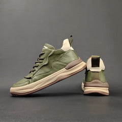 Men Fashion Patchwork Leather Casual Shoes Newgew Shoes