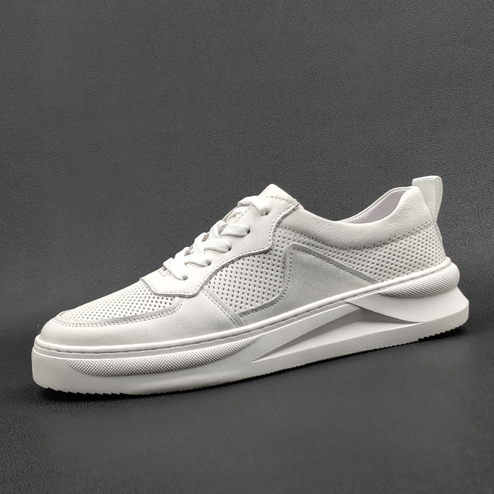 Men Solid Leather Fashion Breathable Casual Shoes Newgew Shoes