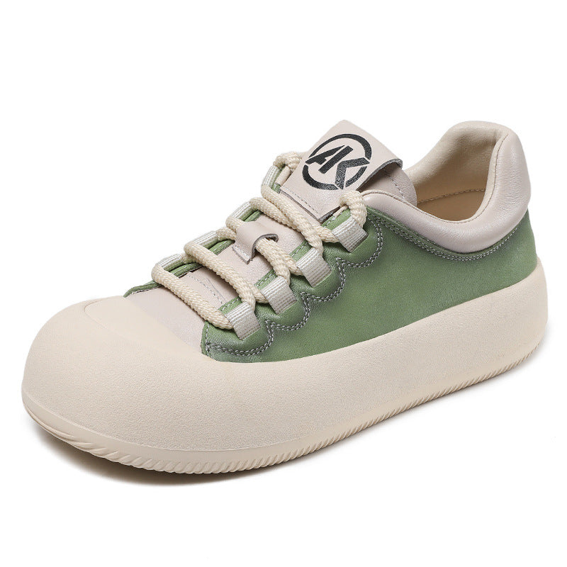 Women Fashion Leather Flat Casual Shoes Newgew Shoes