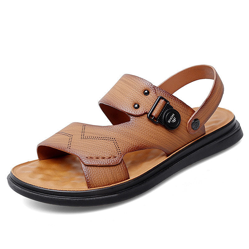 Men Fashion Casual Leather Beach Sandals Newgew Shoes