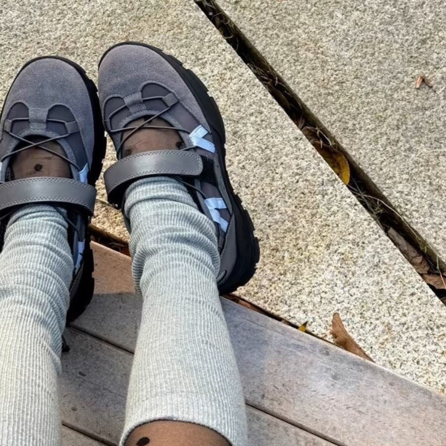 Mary Jane Velcro Ballet Sneakers Newgew