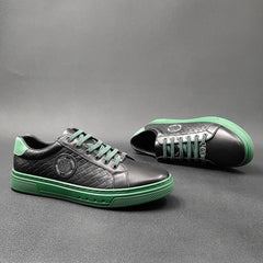 Men Leather Fashion Leather Flat Casual Shoes Newgew Shoes