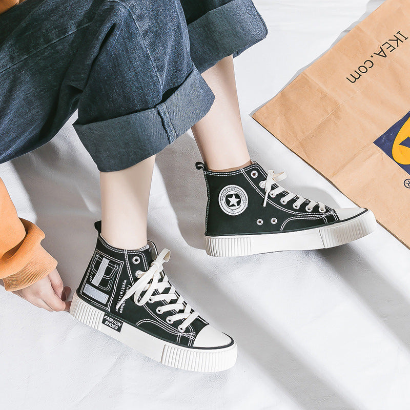 Slouchy Women's Small Pocket Spring Korean Canvas Shoes Newgew