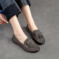 Women Retro Casual Soft Lightweight Leather Loafers Newgew Shoes