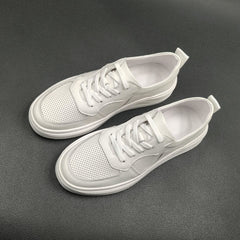 Men Solid Leather Fashion Breathable Casual Shoes Newgew Shoes