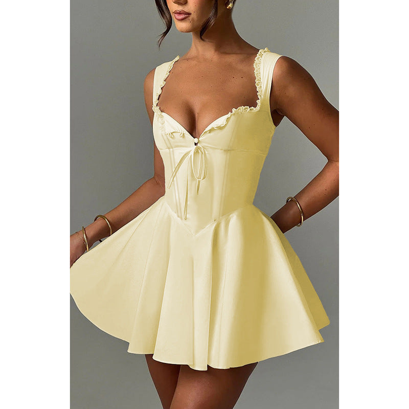 Tilly Blue Pin Tuck Mini Dress Newgew