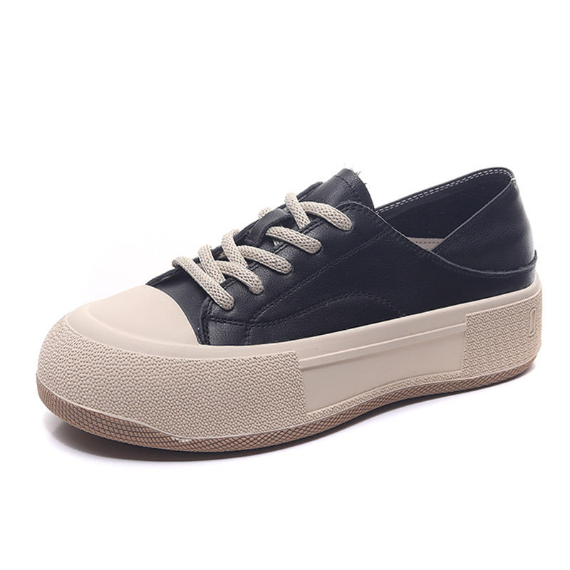 Women Fashion Soft Leather Flat Casual Shoes Newgew Shoes