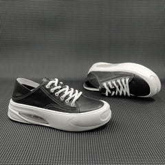 Men Minimalist Soft Leather Flat Casual Shoes Newgew Shoes