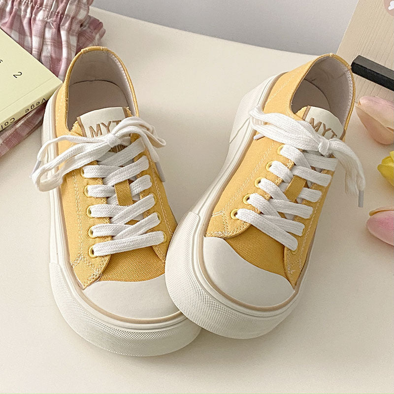 Cute Summer Round Toe Board Easy Canvas Shoes Newgew