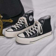 Glamorous Women's Star Platform Hight Increasing Canvas Shoes Newgew