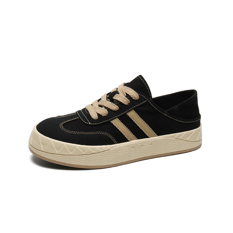 Men Fashion Patchwork Canvas Flat Casual Shoes Newgew Shoes