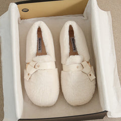 Women Soft Flat Home Casual Fur Shoes Newgew Shoes