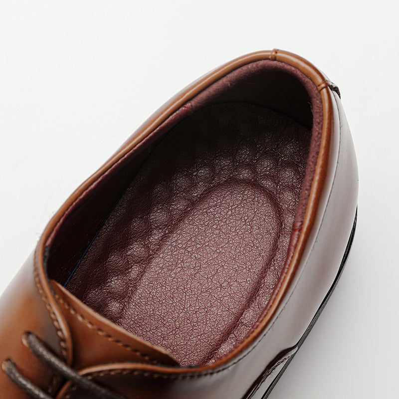Men Solid Classic Cowhide Minimalist Oxford Shoes Newgew Shoes