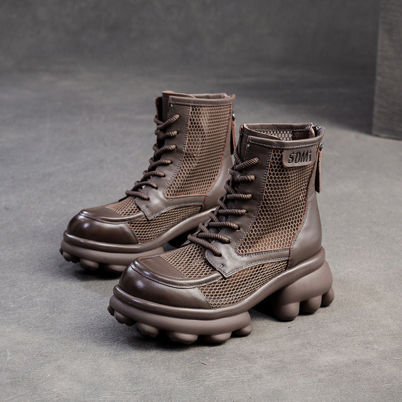 Women Casual Mesh Platform Summer Boots Newgew Shoes
